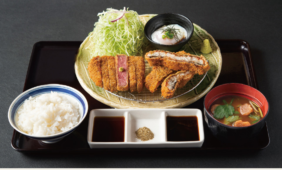 牛サーロインカツと鰻カツ膳 税込1,890円