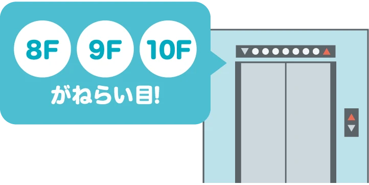 8F、9F、10Fが狙い目