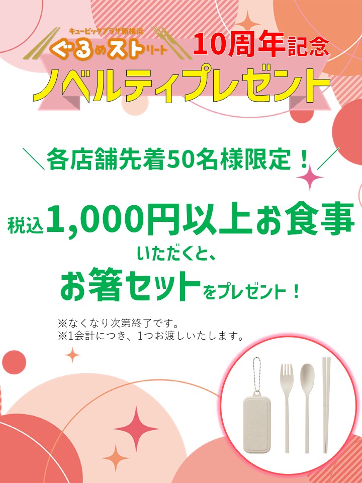 10 4 ぐるスト10周年記念 ノベルティプレゼント